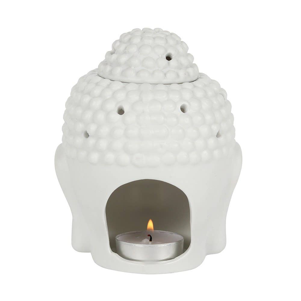 ✨ White Buddha Wax Warmer – Minimalist Serenity