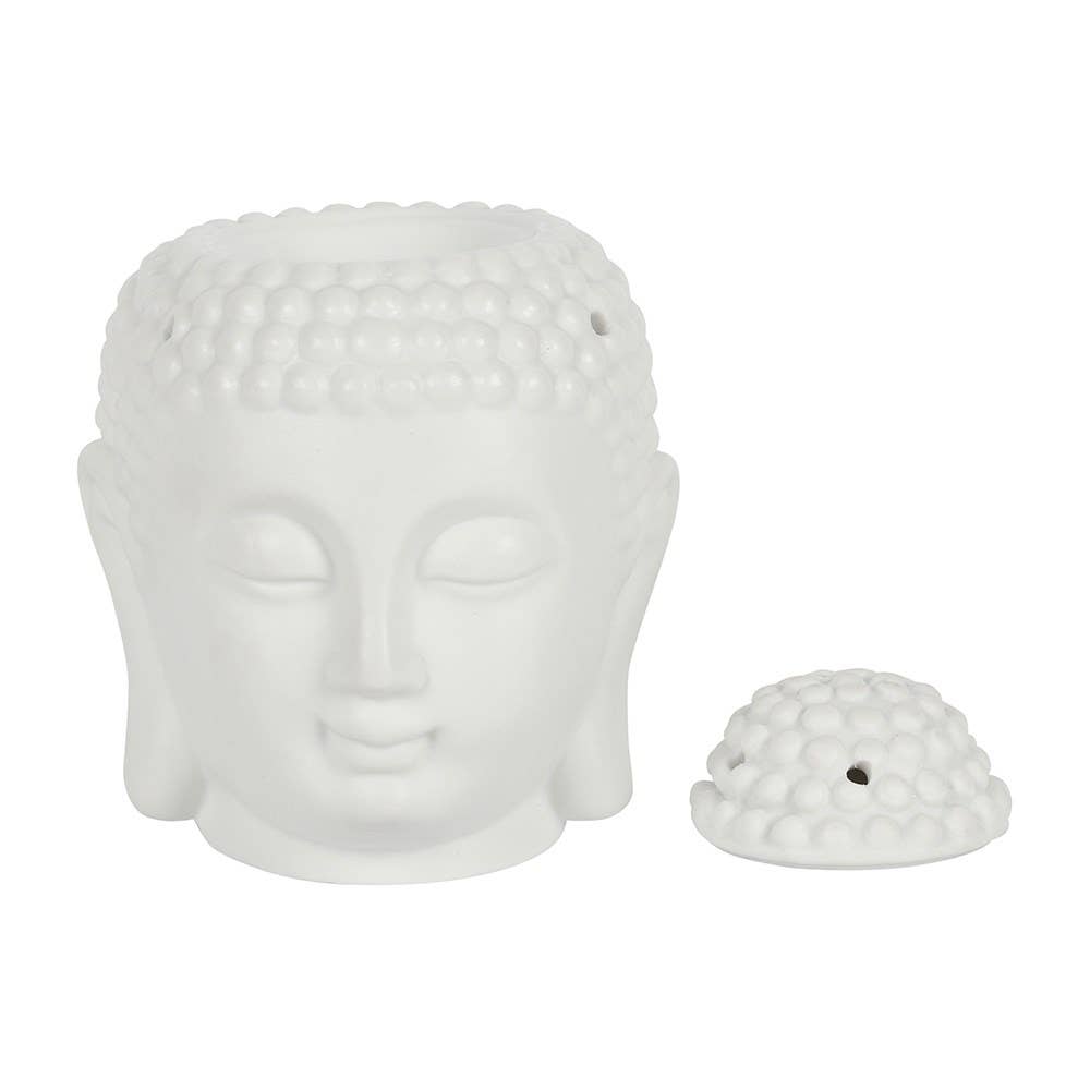 ✨ White Buddha Wax Warmer – Minimalist Serenity