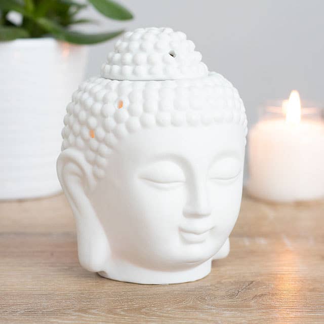 ✨ White Buddha Wax Warmer – Minimalist Serenity